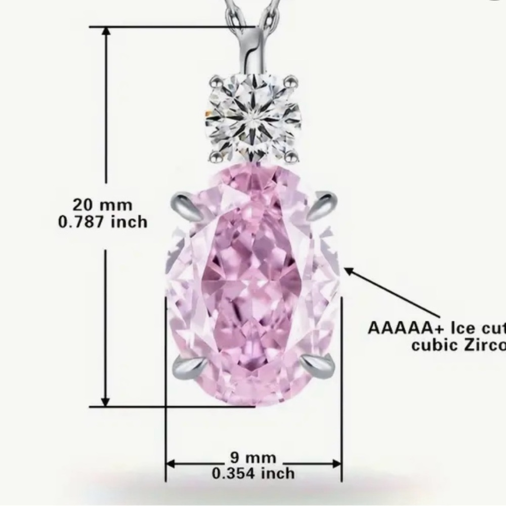 - Stunning pink ice . Brilliant sparkle . Sz 7 NWOT - Picture 2 of 5